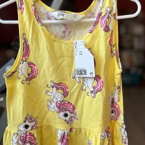 YELLOW UNICORN PRINT DRESS 💛
